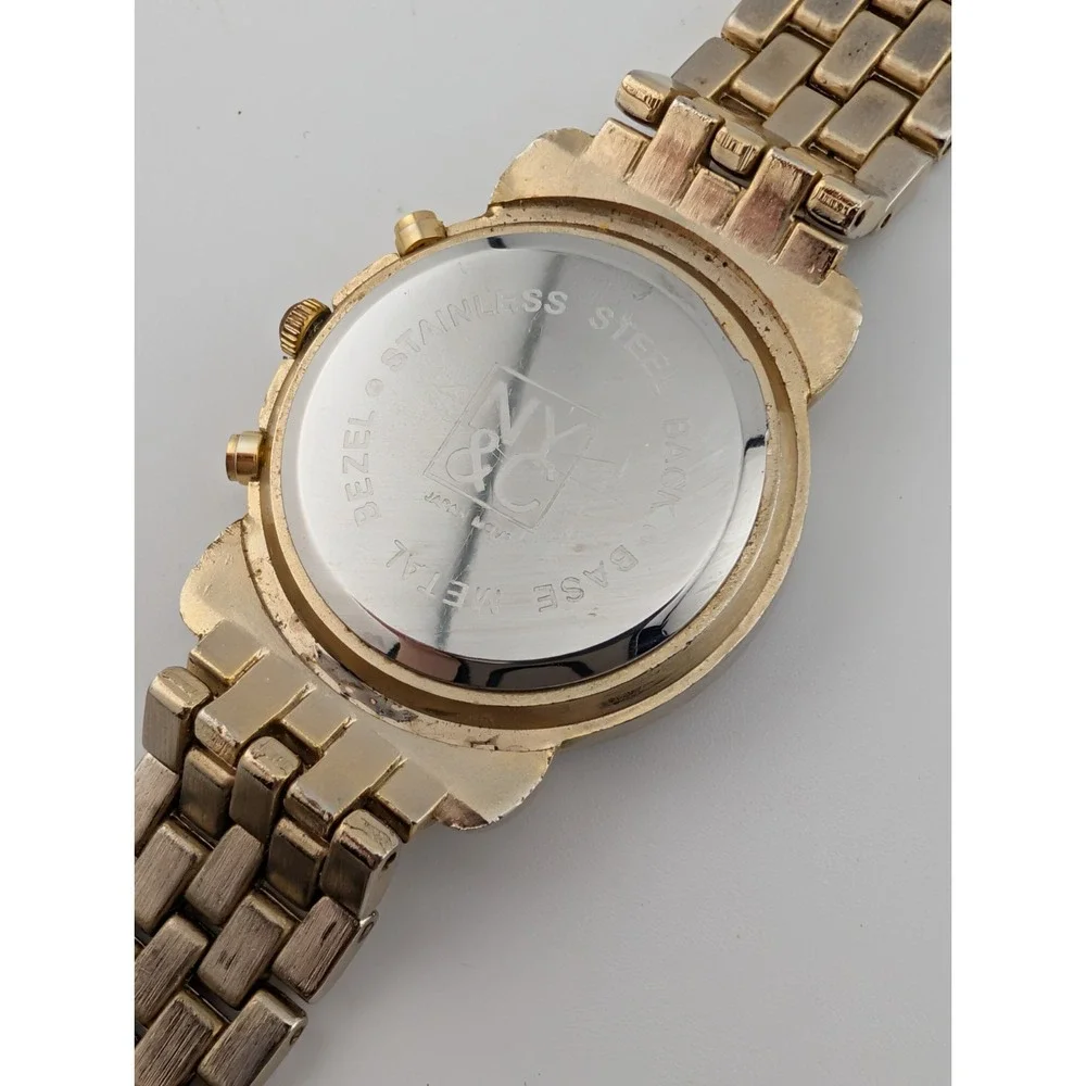 NY&C Watch Women 35mm‎ Case Pearl Dial Gold 6.75